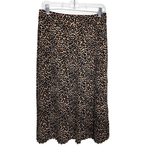 J.Crew Skirt Womens 6 Pleated Slip Midi Leopard Print Fall New With Tags - Picture 1 of 13